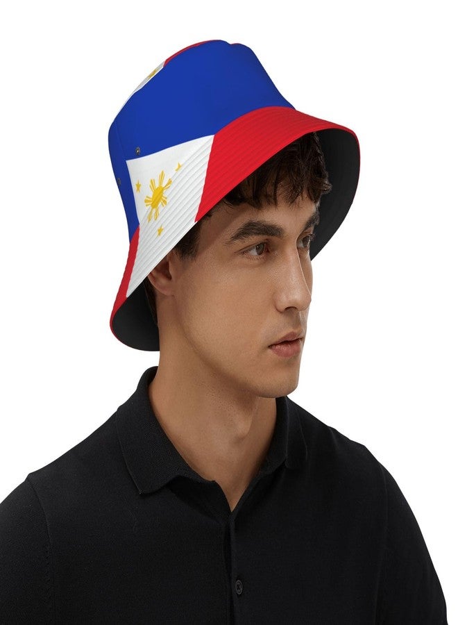 PRTYABS Cute Philippines Flag Bucket Hat for Women Men Flag Sun Hat for Outdoor Packable Travel, Beach, Fishing Cap - Image 5